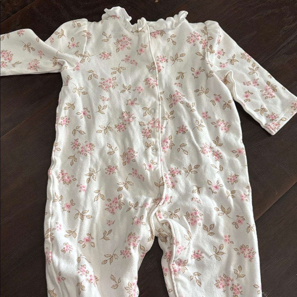 Little Me Floral Footie - Picture 3 of 3